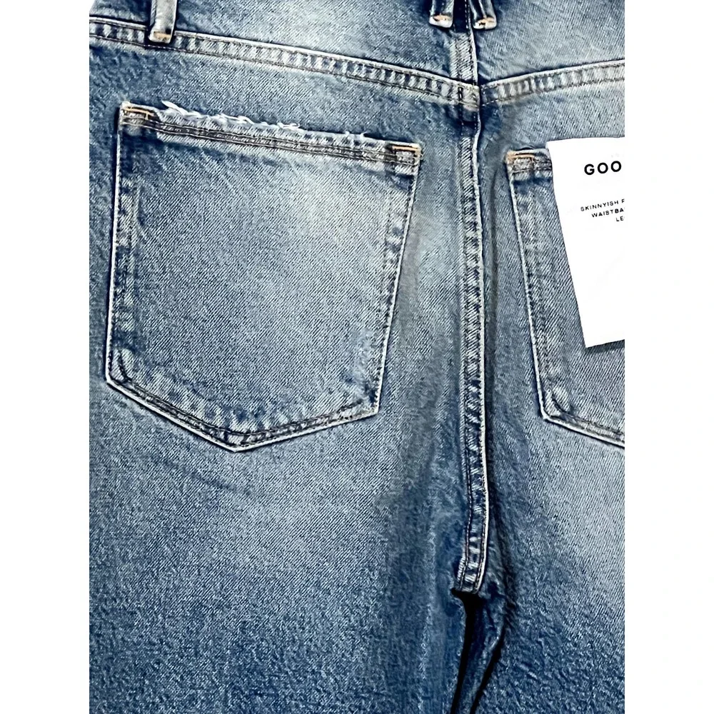 NWT Good American Classic Fit Skinny Fit High Rise Jeans Indigo Womens Size 0/25 - Picture 10 of 10